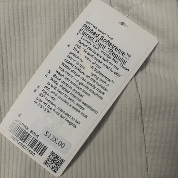 NWT Lululemon Ribbed Softstreme Flared Pant Regular - Picture 8 of 8